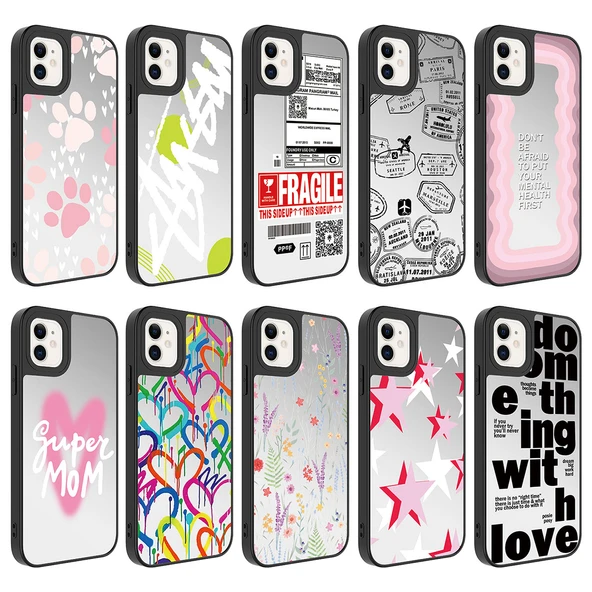 Apple iPhone 11 Kılıf Aynalı Desenli Kamera Korumalı Parlak  Mirror Kapak - Resim 3