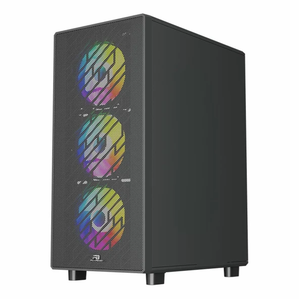 PowerBoost PB-A700B 750W 80+ Bronz USB 3.2 LED ATX Mid Tower Siyah Kasa - Resim 3