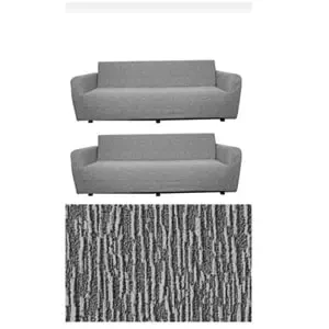 Altın Kelebek Jakarlı Streç Kaplama Maxi Çekyat Koltuk Örtüsü (3+3)-Gri YENİ ürün görseli 1