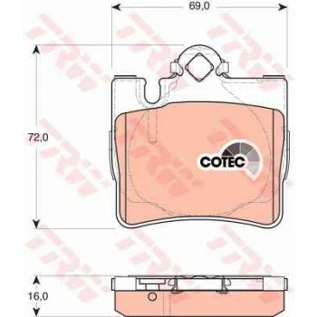 Mercedes Fren Balatası Arka S-Class W220 98>05 C215 99>06 - Trw Gdb1455 - Resim 1