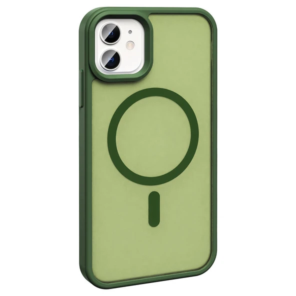 Apple iPhone 12 Kılıf M-safe Şarj Özellikli Mat Arka Yüzey  Sio Kapak - Resim 7