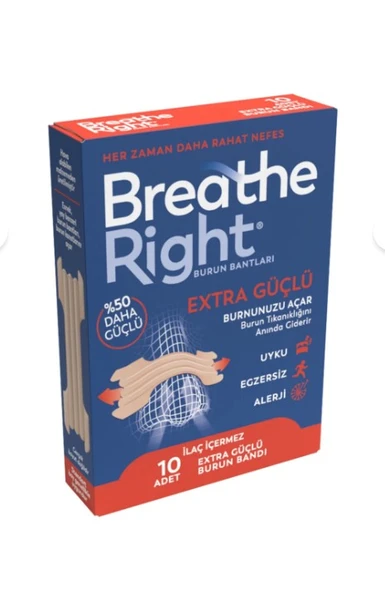 Breathe Right Burun Bandı Extra Güçlü Standart Boy 10’lu - 1