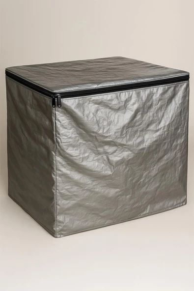 sizenelazım Fermuarlı Gri Su Geçirmez Bahçe Mobilyası Ve Balkon Eşya Koruma Brandası 300cm x 300cm - Resim 5