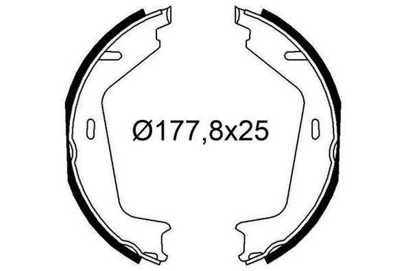 Volvo Arka El Fren Pabuc Balata Volvo S60 (01 4,10) S80 98>06>v70 97>00>07>xc70 02> Xc90 02> (178x25) - Valeo 564254 ürün görseli