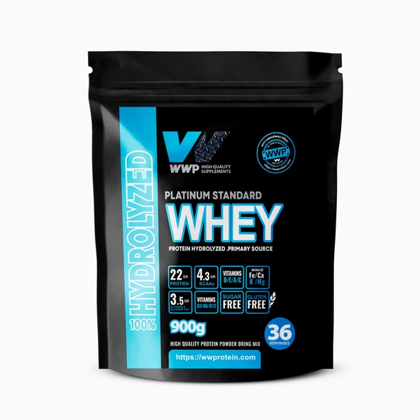 WWP Platinum Standard Whey Protein Hydrolyzed Tozu . 900g . Vanilya Aromalı. - 3