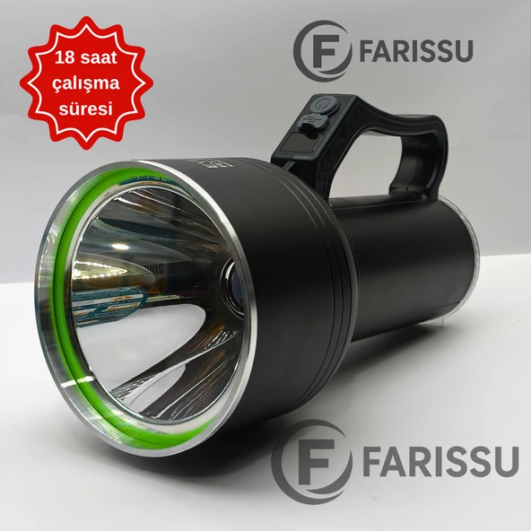 EVERTON RT-698 Şarjlı LED Projektör Fener - 50W Güç, 2000M Menzil ve Powerbank Özelliği - 2