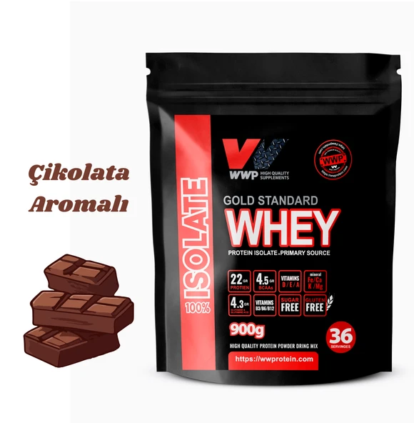 WWP Gold Standard Whey Isolate . İzolat Protein Tozu. 900g . Çikolata Aromalı. - 1