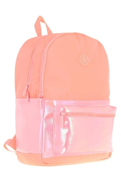 KAUKKO Cube Üç Bölmeli Kız Çocuk Somon Okul Çantası - K1820 ürün görseli