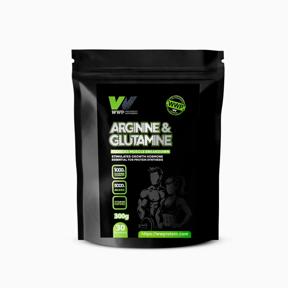 WWP Arginine & Glutamine . Kas yıkımını etkili şekilde azaltır . 300g . Nar Aromalı. - 3