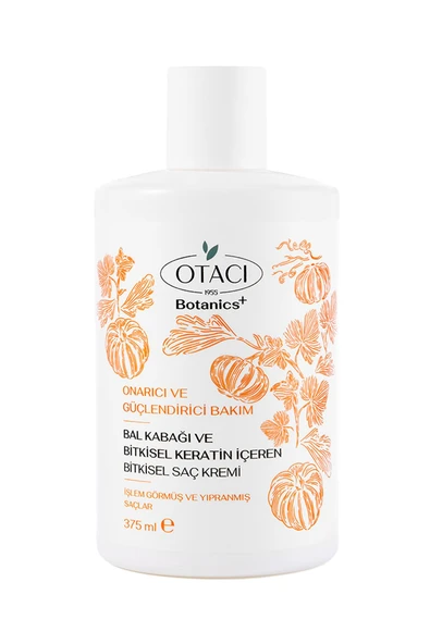 Otacı Botanics Onarıcı ve Güçlendirici Bakım Bal Kabağı ve Bitkisel Keratin İçeren Bitkisel Saç Kremi 375 ml ürün görseli 1