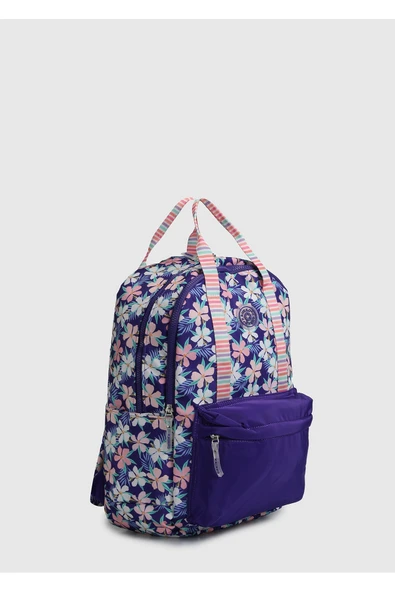 Mor K1763 Double Stripe Mor Sırt Çantası - 2