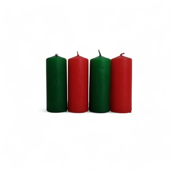 Yılbaşı Mum 4x9 cm 4 adet - Resim 2