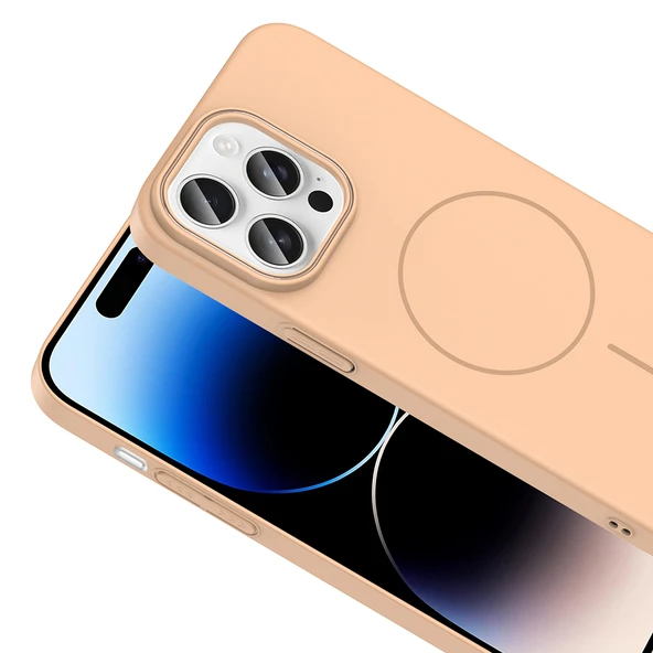 Apple iPhone 14 Pro Max Kılıf M-safe Şarj Özellikli  Ruby Sert Kapak - Resim 7