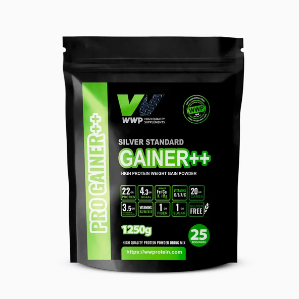 WWP Pro Gainer++ . Silver Standard . 1250g . Vanilya Aromalı. - 3