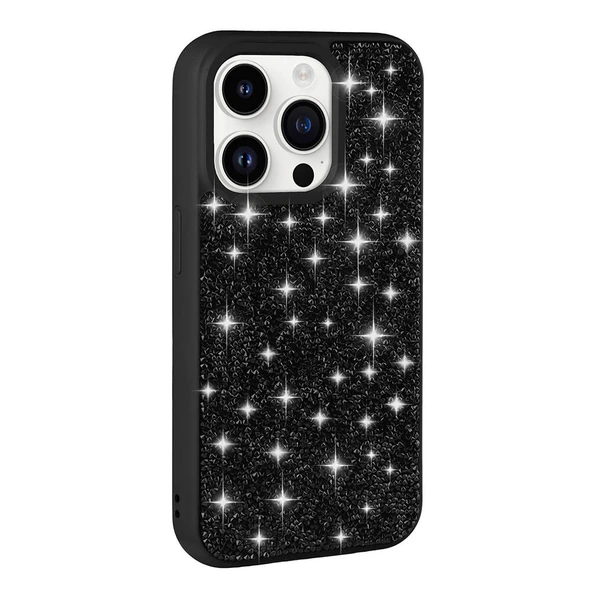 Apple iPhone 14 Pro Kılıf Parlak Taşlı Tasarım  Pırlanta Kapak ürün görseli