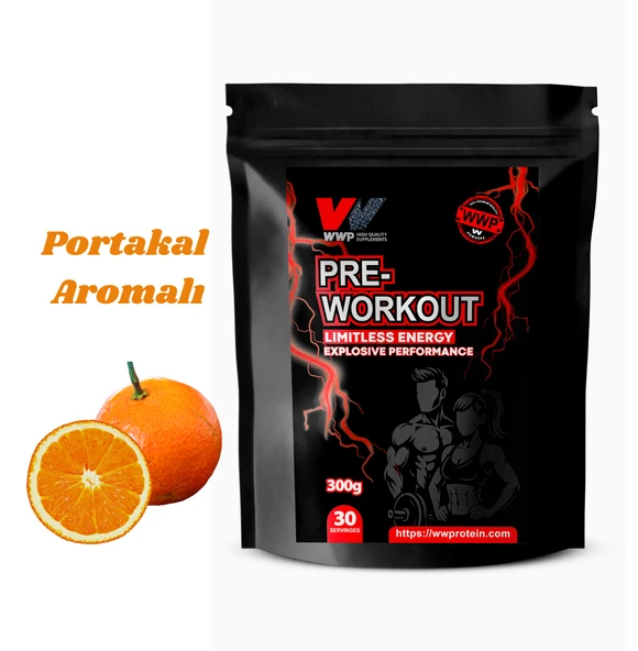 WWP Pre-Workout Limitless Energy, Sınırsız Enerji & Performans . 300g . Portakal Aromalı - 1