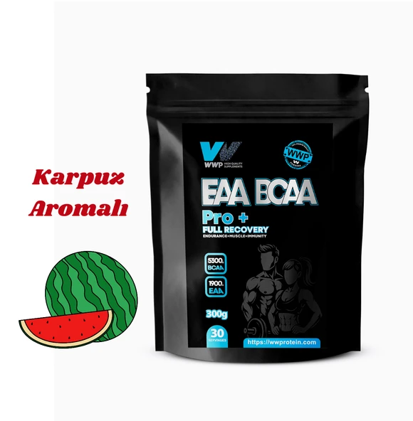 WWP EAA BCAA Pro+ Full Recovery, Tam İyileşme Dayanıklılık + Kas + Bağışıklık . 300g . Karpuz Aromalı. - 1