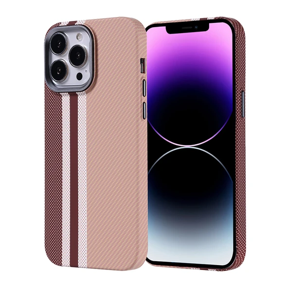 Apple iPhone 14 Pro Max Kılıf M-safe Şarj Özellikli Karbon Fiber Görünümlü  Nekst Kapak ürün görseli