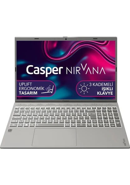 Casper Nirvana C550.1235-8V00T-G-F i5-1235U 8 GB 500 GB SSD Iris Xe Graphics 15.6" Full HD Notebook ürün görseli 1