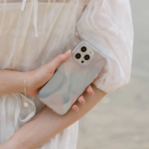 Apple iPhone 14 Pro Kılıf Dalgalı Çizgi Desenli Coehl Palette Kapak - Resim 4