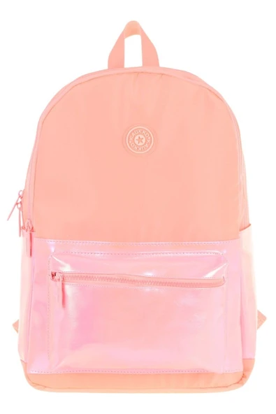 KAUKKO Cube Üç Bölmeli Kız Çocuk Somon Okul Çantası - K1820 - Resim 2