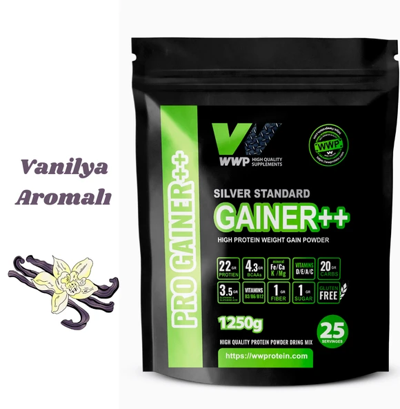 WWP Pro Gainer++ . Silver Standard . 1250g . Vanilya Aromalı. - 1