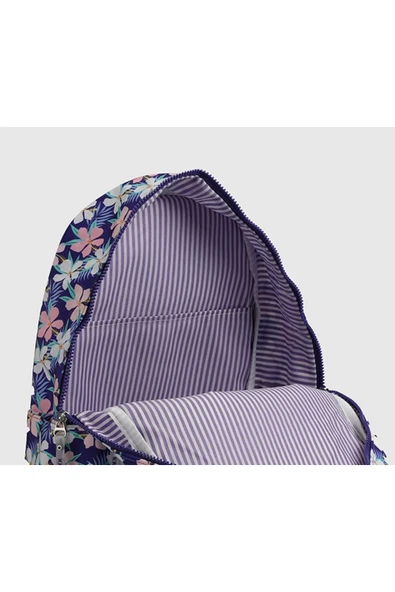 Mor K1763 Double Stripe Mor Sırt Çantası - 4