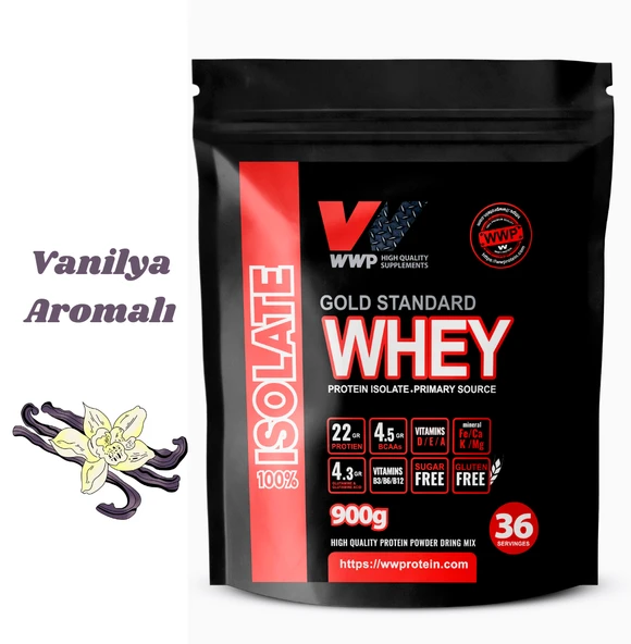 WWP Gold Standard Whey Isolate , İzolat Protein Tozu , 900g , Vanilya Aromalı. - 1