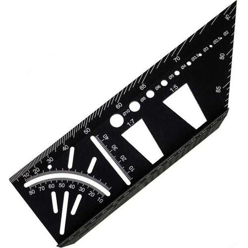 Troy 25901 Alüminyum Kırlangıç Geçme Işaretleme Gönyesi, 215MM - Resim 3