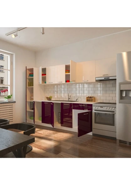 T Designo Verda Hazır Mutfak Dolabı Kiler Dahil 320CM Tezgah Dahil - 3