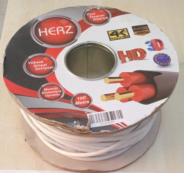 75 Metre   HERZ RG6U4 Uydu Anten Kablosu - 2