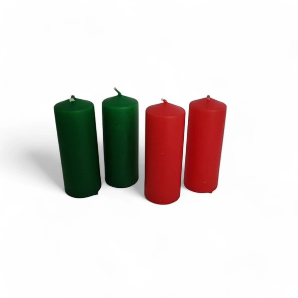 Yılbaşı Mum 4x9 cm 4 adet - Resim 3