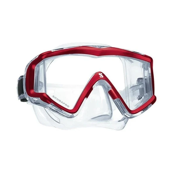 Scubapro Crystal Vu Maske   Şeffaf/Kırmızı ürün görseli