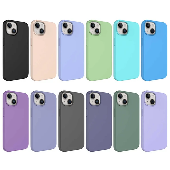 Apple iPhone 14 Plus Kılıf Sıvı Teknolojili Silinebilir Sert  Kivi Kapak - Resim 3