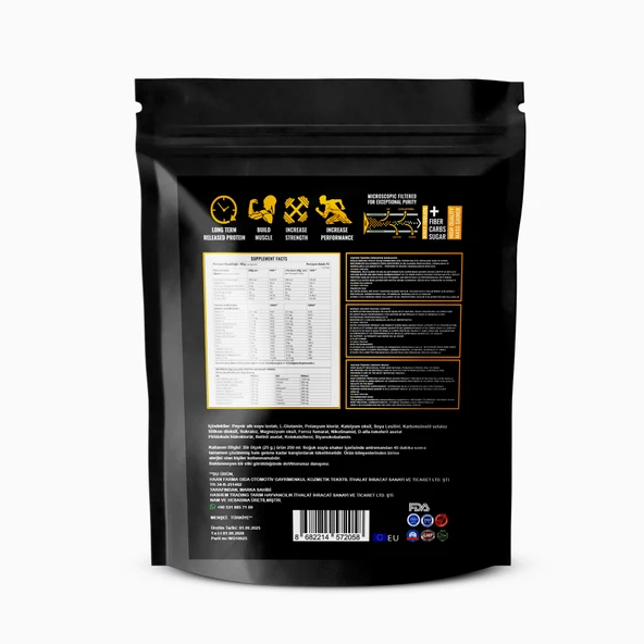 WWP IRON STANDARD GAINER . Gerçek Sporcular İçin Premium Kilo ve Kas Kazandırıcı . 1250g . Vanilya Aromalı. - 2