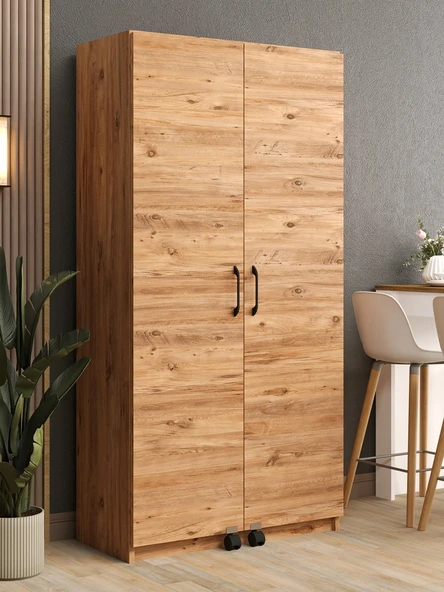 Kuzeylife Novensa Çok Amaçlı Erzak-Kiler Dolabı İki Kapaklı Çam ürün görseli 1