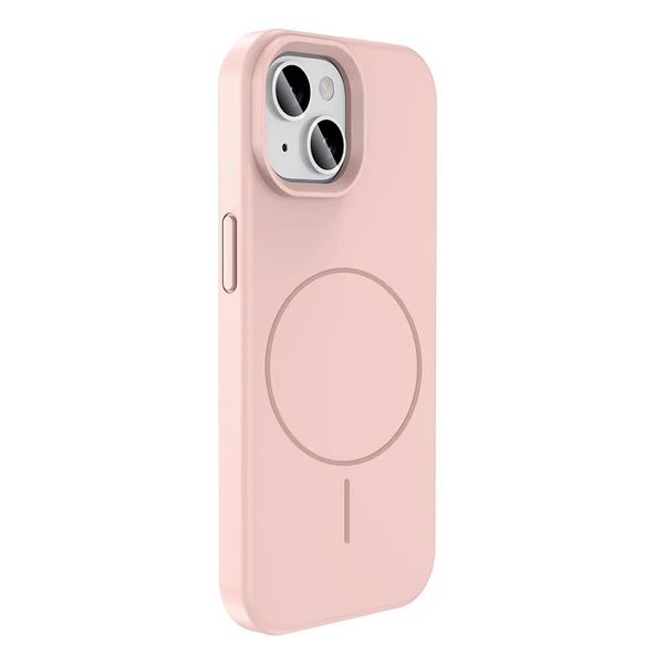 Apple iPhone 15 Kılıf M-safe Şarj Özellikli Sıvı Teknolojili Silinebilir Sert  Kivi Kapak - Resim 7