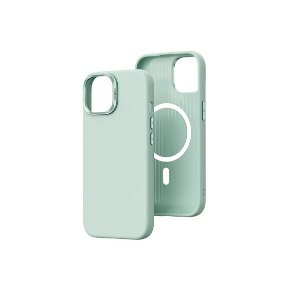Apple iPhone 15 Kılıf Wiwu SP-019 M-safe Şarj Özellikli Vegan Leather Deri Kapak - 4