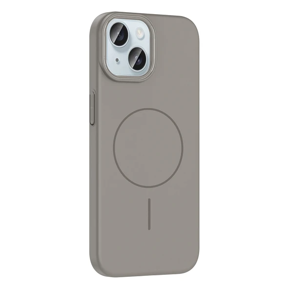 Apple iPhone 15 Kılıf M-safe Şarj Özellikli  Ruby Sert Kapak - Resim 3