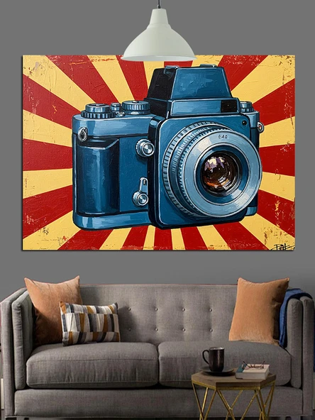 Fotğraf Makinası Dekoratif Kanvas - Mdf Ahşap Tablo