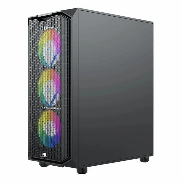 PowerBoost PB-P521B 750W 80+ Bronz USB 3.2 ARGB ATX Mid Tower Siyah Kasa - Resim 3