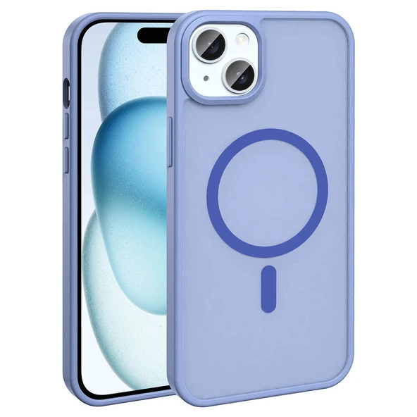 Apple iPhone 15 Kılıf M-safe Şarj Özellikli Mat Arka Yüzey  Sio Kapak ürün görseli