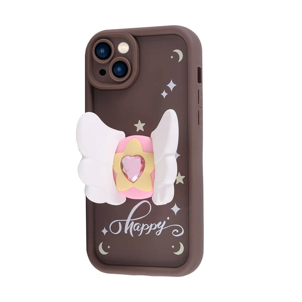 Apple iPhone 15 Plus Kılıf Kamera Korumalı Figür Tasarımlı Zore Kapya Kapak - Resim 7