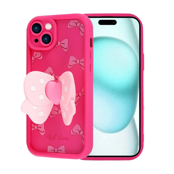 Apple iPhone 15 Plus Kılıf Kamera Korumalı Figür Tasarımlı Zore Kapya Kapak - Resim 3