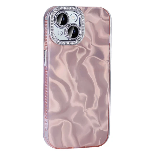 Apple iPhone 15 Kılıf Airbagli Parlak Taş Detay Tasarımlı  Esila Kapak - Resim 3