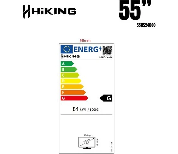 HIKING 55HS24000 55" 140 Ekran Uydu Alıcılı 4K Ultra HD Smart WhaleOS TV - Resim 5