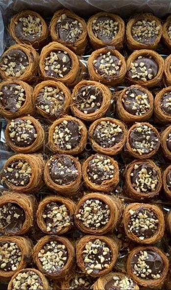 Toptan Kadayıflı Bülbül Yuvası Lokumu Çikolatalı 10 Kg - 2