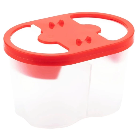 Supertrend Fırça Yıkama Su Kabı 2 Bölmeli Kırmızı ürün görseli 1