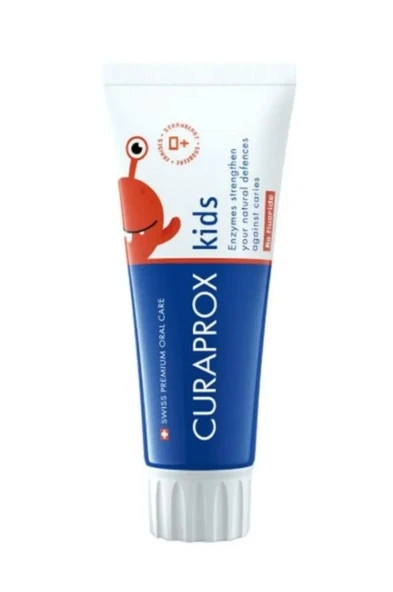 Curaprox Enzycal Kids Flörürsüz İlk Diş Macunu 60 ml Çilekli - 1