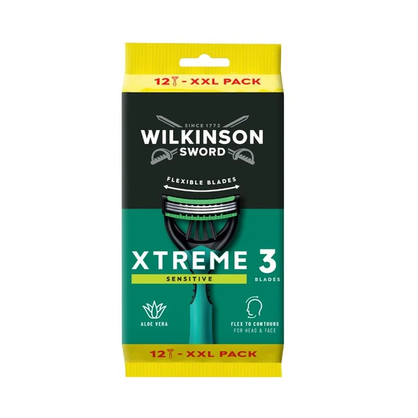 Wilkinson Sword Xtreme 3 Sensitive 12 Adet XXL Erkek Tıraş Bıçağı- Hassas Ciltler ürün görseli